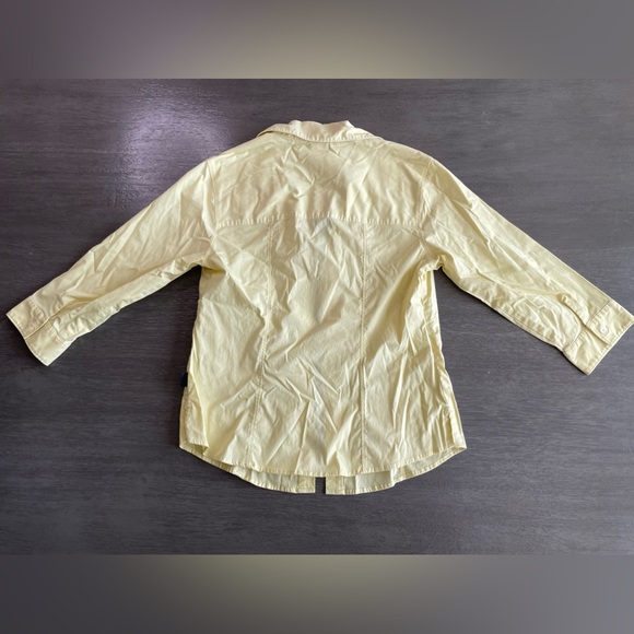 Patagonia Light Yellow Button Up Short Blouse 6 - Picture 2 of 13